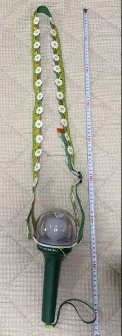 りんご棒ペンライト首から下げちゃってストラップ 花レースグリーン⑧