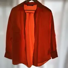 ZARA オレンジ 長袖シャツ Lサイズ