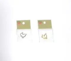 ハートチャーム　ゴールド　シルバー 　 パーツクラブ　Luna earth