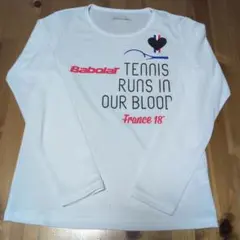 Babolat テニス長袖Tシャツ ホワイト