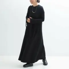 【新品タグ付き】 デミルクス ビームス スーパーシンプルワンピース.M ブラック