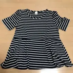 トップス　Aラインのボター柄カットソーのサムネイル