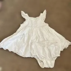 baby GAP 刺繍入りホワイトワンピース 12-18ヶ月