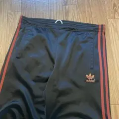 90sアディダス 万国旗タグ トラックパンツ オレンジライン Mサイズ