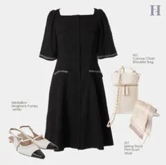 herlipto Canal Tweed Mini Dress black Sのサムネイル