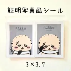 匿名配送 ラッコ 証明写真風シール 2枚セット