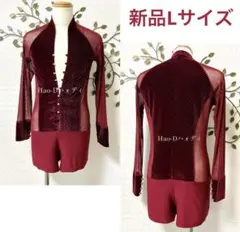 新品☆社交ダンス☆ラテン☆メンズ☆シャツ☆メッシュ☆ベロア☆切替 