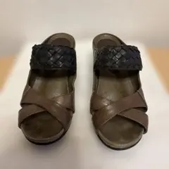 HIROKI ECONO レザーミュール サンダル ブラウンのサムネイル
