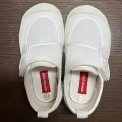 美品 ミキハウス 上履き 15.5cm ホワイト スクールシューズ