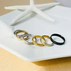 ＊ハワイアンジュエリー＊ 6色から選べるペアリング 刻印 誕生石OK ステンレス