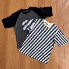 ユニクロ UNIQLO 半袖 Tシャツ Sサイズ ボーダー 無地