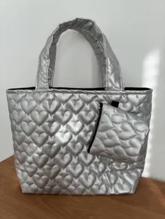 ハート型キルティング トートバッグ