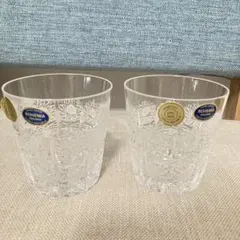 ボヘミアガラス クリスタルグラス ロックグラス ペア