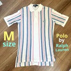 ポロ　ラルフローレン　M ポロシャツ　ストライプ　 メンズ　レディース　半袖