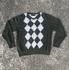 TOMMY HILFIGER アーガイルセーター L