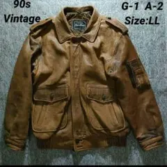 90s vintage フライトジャケット G-1 A-2 サイズLL 本革