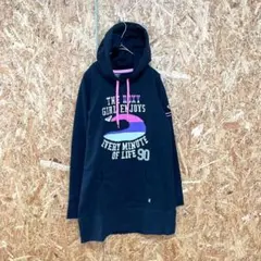 ROXY ロキシー パーカーミニワンピース フーディー サーフ系 綿混在