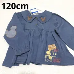 新品★ミッキー　襟付き　ダンガリーシャツ　チュニック　120 RELA