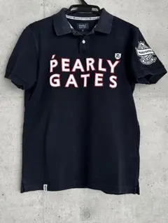 【良品】PEARLY GATES メンズゴルフ ポロシャツ ネイビー サイズ5のサムネイル