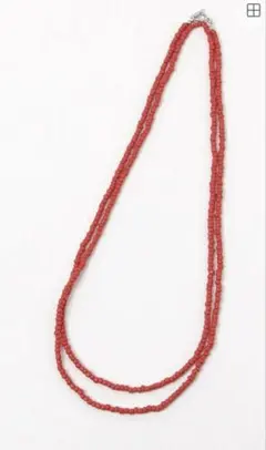 LEPSIM ビーズロングネックレス　赤