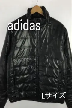 adidasの黒のキルティングダウンジャケット