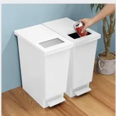ペダル式ゴミ箱 30L 2個セット ホワイトのサムネイル