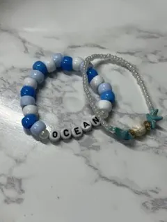 海テーマ ブレスレット 2点セット