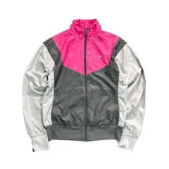 7LA1【NIKE】ロゴ刺繍　トラックジャケット　裏メッシュ　古着used