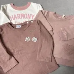 80サイズ　ピンク　トレーナー　３枚セット