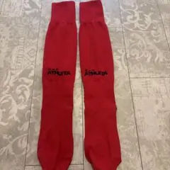アスレタATHLETA 赤色サッカーソックスアスレタのサムネイル