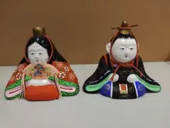 雛人形 2体セット ひな祭り用 雛人形 親王 2人 平飾り 立雛飾り 間口45cm 35-049/SB4040 おひなさま