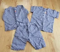 綿100％ちぢみ素材パジャマセット（未使用）