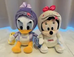 2025年　干支　ミッキーぬいぐるみ　ディズニーリゾート　ミニー指人形付き