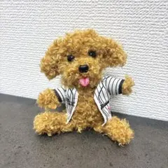 【野球応援トイプーちゃん】トイプードル　あみぐるみ　モールドールのサムネイル