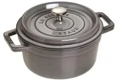 staub ストウブ ピコ ココット ラウンド グレー 鋳物ホーロー　両手鍋のサムネイル