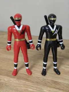 忍者戦隊カクレンジャー ソフビ 2体セット バンダイ 1994 当時物のサムネイル