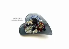 ハンドメイドヘアクリップ金具約4.8cm【B1326】