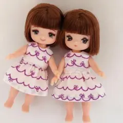 h61 ミキちゃんマキちゃん　ハンドメイド　服　ワンピースセット