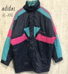 adidas　アディダス　ナイロンジャケット　古着　トレフォイル　刺繍ロゴ