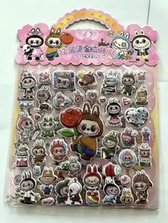 大人気❣️ラブブ立体シール　一枚セット