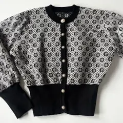 GRL モノグラム柄ニットカーディガン