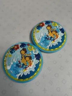 Disney Characters 刺繍缶バッジビスケット2