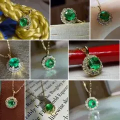 天然デマントイドガーネット ダイヤモンド ネックレス 計1.12ct PT 