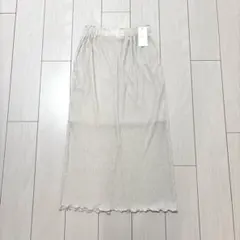 新品未使用　ローリーズファーム　シャイニープリーツタイトスカート　アイボリー　F