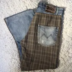 MAVERICK デニム パンツ チェック柄 古着のサムネイル