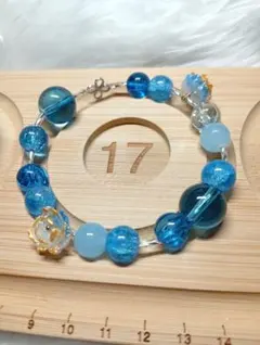 凍華様 ハンドメイド ガラスビーズブレスレット - メルカリ
