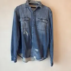 AZUL by moussy デニム風シャツ Lサイズ