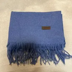 新品 定番上質大判 シンプル カシミヤ ストール マフラー ユニセックス ブルー