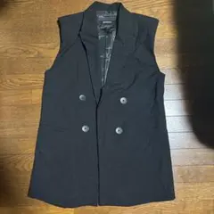 Stradivarius ブラック ダブルボタン ベストのサムネイル