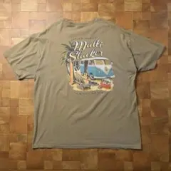 フォルクスワーゲン　ワーゲンバス　オールドサーフ Tシャツ　カーキ　ハワイのサムネイル